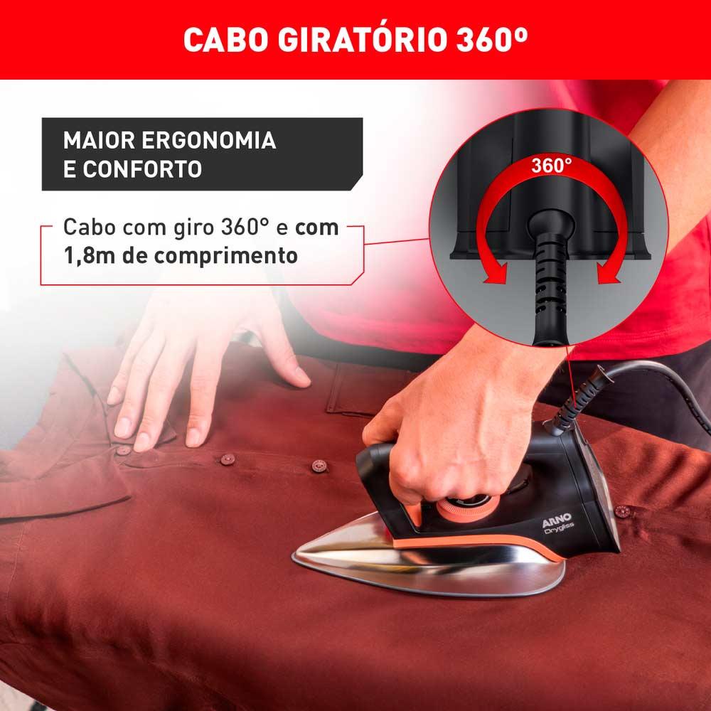 Ferro a Seco Arno Drygliss com Base Antiaderente FS31 220V - 7