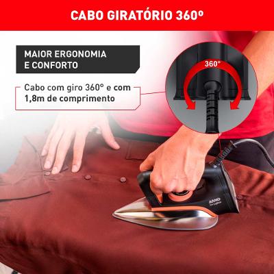 Ferro a Seco Arno Drygliss com Base Antiaderente FS31 220V