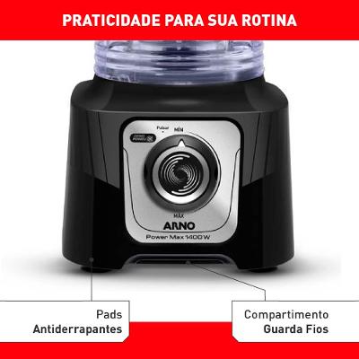 Liquidificador Arno Powermax Comfort Control LN65 Preto - 220V