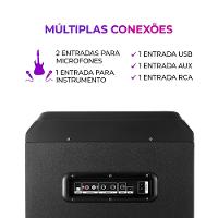 Torre de Som AIWA T2W-02 2300W 2Woofers10" Bluetooth RGB USB FM DJ - 1