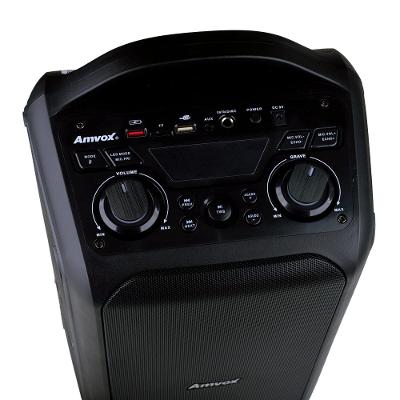Caixa Amplificada Bluetooth Amvox ACA600 Bagvox Black 600W Bivolt