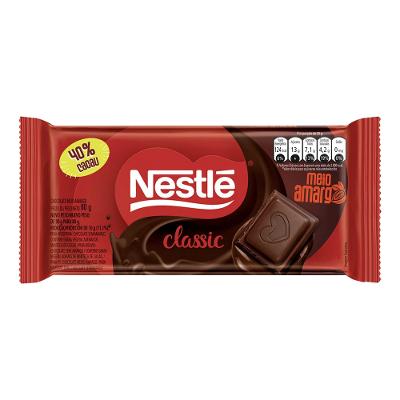 Chocolate Nestlé Classic Meio Amargo 80g
