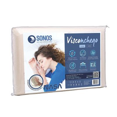 Travesseiro Sonos Visconchego 12cm Bege