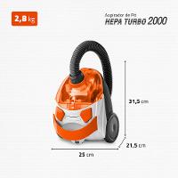 Aspirador de Pó Hepa Mondial Turbo AP-15 - 1500W 127V - 8