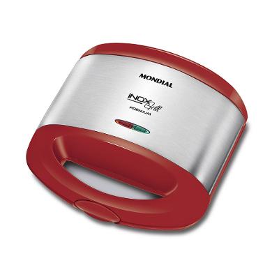 Grill e Sanduicheira Mondial Inox Red S19 Vermelha Inox - 800W 220V
