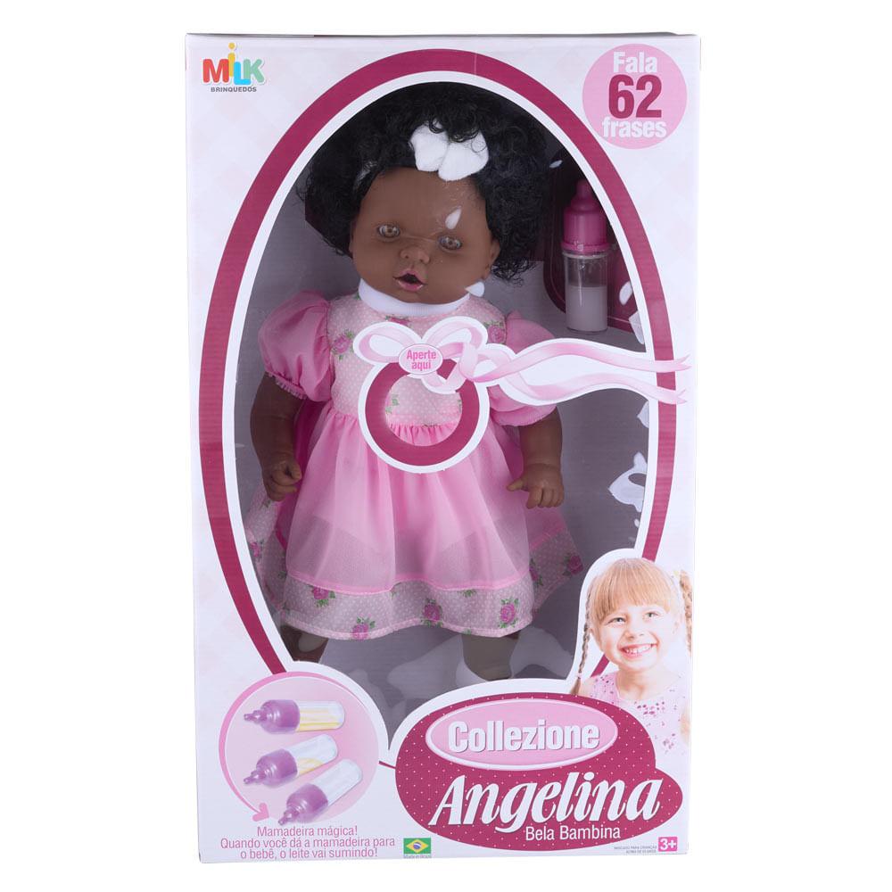 Boneca Milk Collezione Angelina Negra Fala 62 Frases - 1