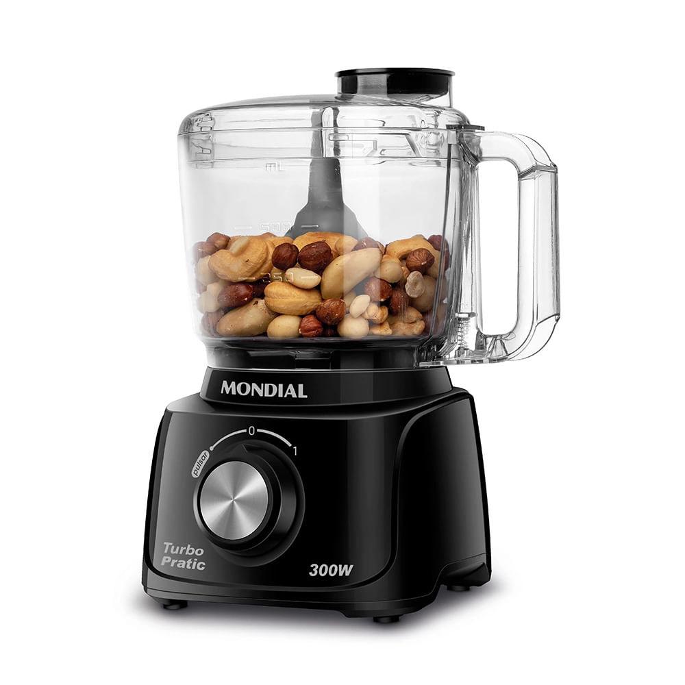Mini Processador Mondial Turbo Pratic MP-16-B Preto - 127V - 3
