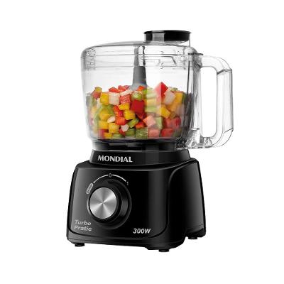 Mini Processador Mondial Turbo Pratic MP-16-B Preto - 127V