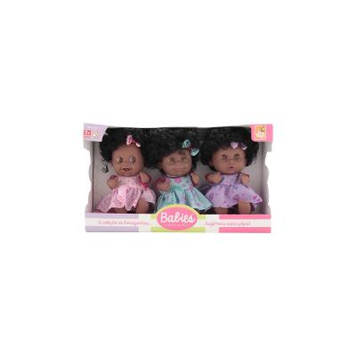 Boneca Bee Toys Babies Expressões Trigêmeas Black