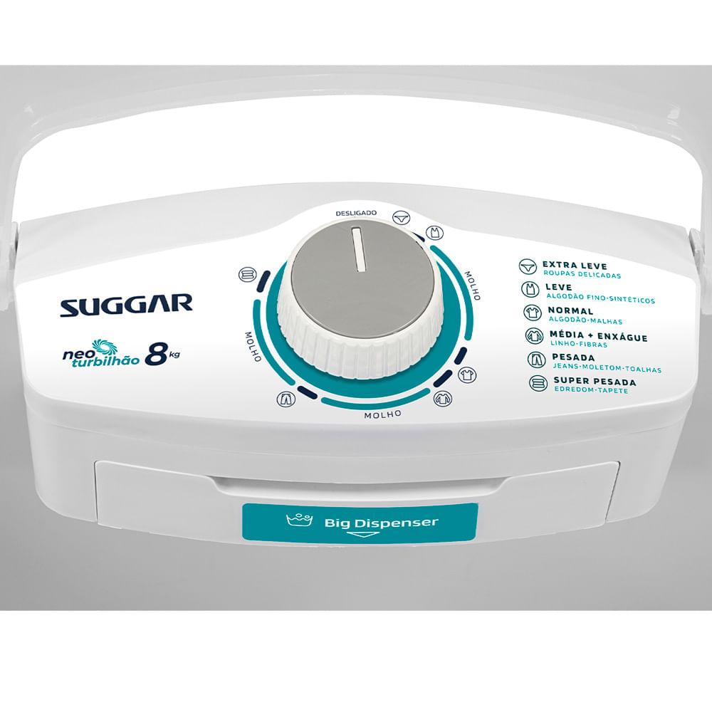 Lavadora Suggar NeoTurbilhão 8Kg Branca 220V - 4