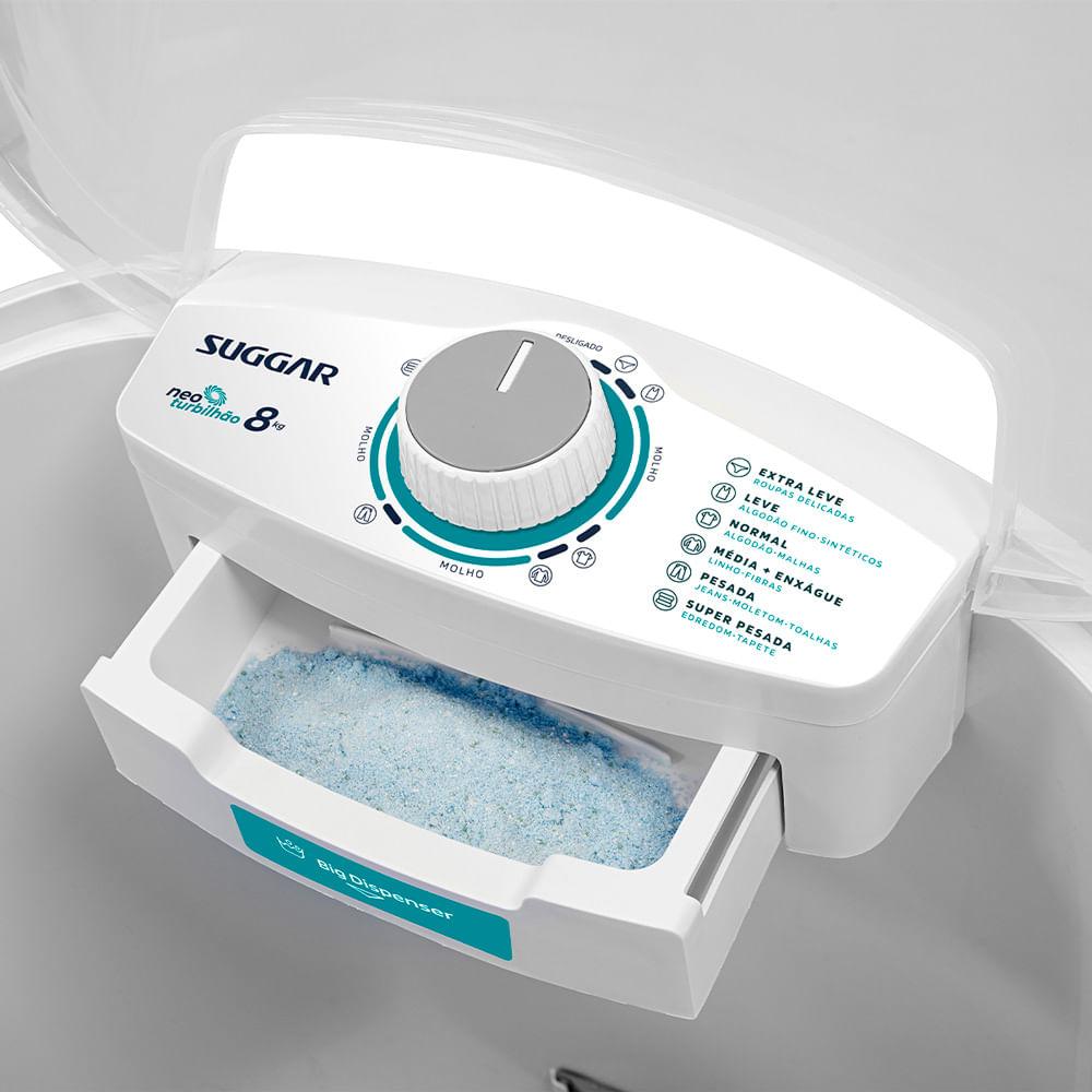 Lavadora Suggar NeoTurbilhão 8Kg Branca 220V - 5