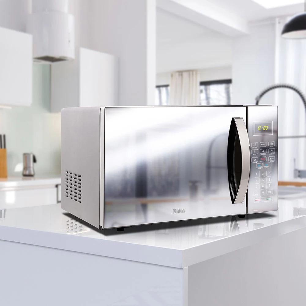 Micro-ondas Philco PMO28EB 28 Litros Espelhado Branco - 127V - 5