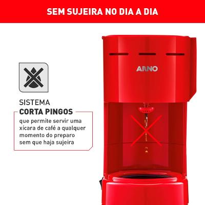 Cafeteira Elétrica Arno Classic CFC2 Vermelha 12 Xícaras - 127V