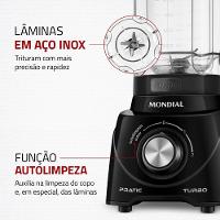 Liquidificador Mondial Pratic Turbo L89B Preto 110V - 5