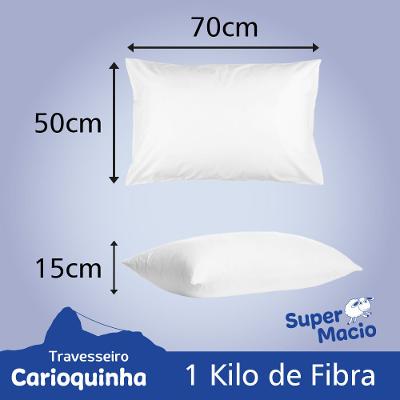 Kit 2 Travesseiros 50x70cm Suporte Firme Carioquinha Salehtex