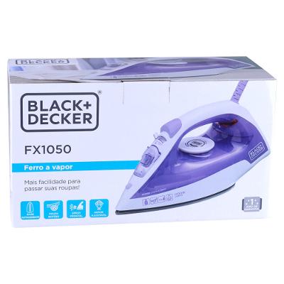 Ferro de Passar a Vapor Spray 1200W Black & Decker FX1050 com Base Antiaderente Roxo e Branco 127V