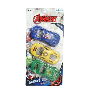 Carrinho a Fricção Avengers 3 Peças Etitoys