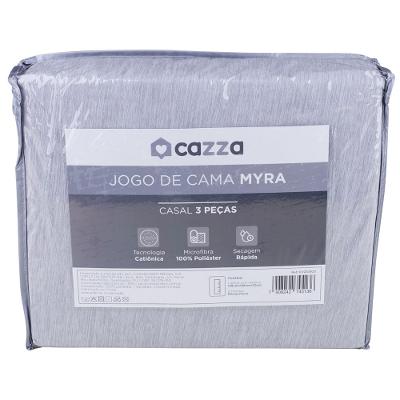 Jogo de Cama Casal Cazza Cationico Myra Microfibra 3 Peças - Item Sortido