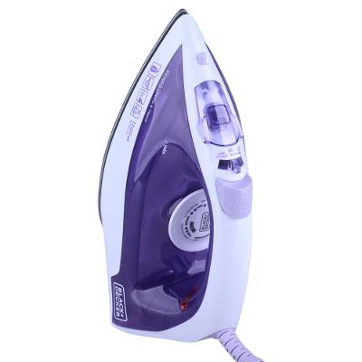 Ferro de Passar Vapor Spray 1200W Black & Decker FX1050 com Base Antiaderente Roxo e Branco 220V