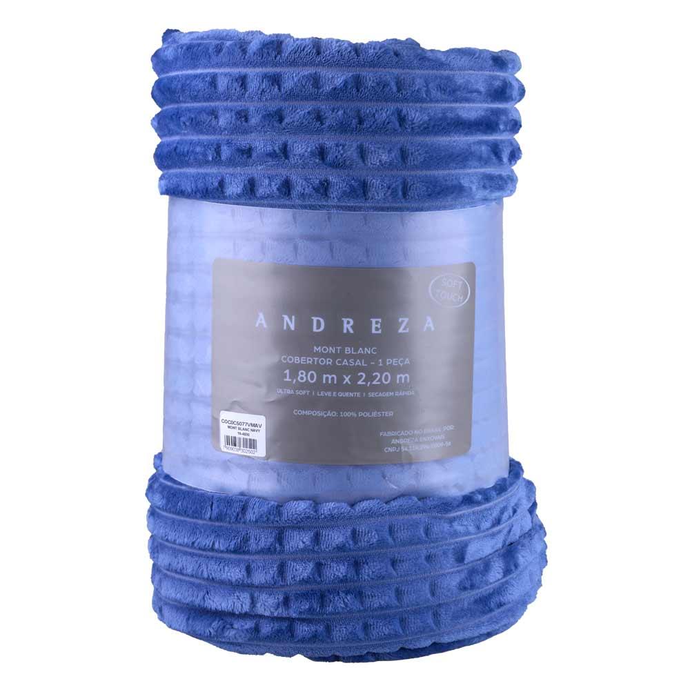 Cobertor Cazza Mont Blanc Casal Navy - 2