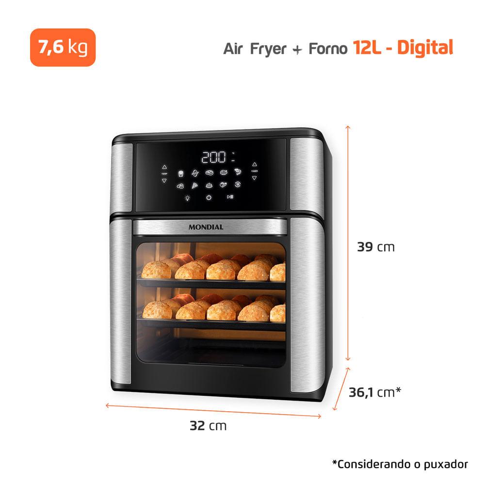 Fritadeira Air Fryer Forno Oven 12L 220V - Mondial - 5
