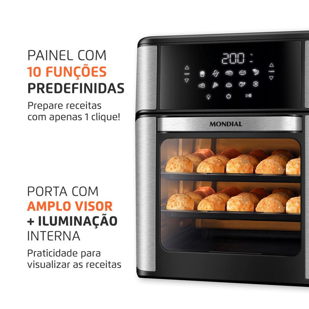 Fritadeira Air Fryer Forno Oven 12L 220V - Mondial - 6