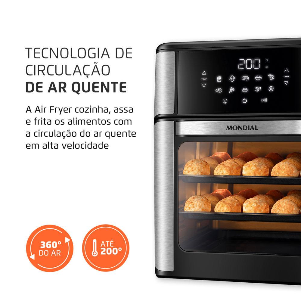 Fritadeira Air Fryer Forno Oven 12L 220V - Mondial - 8