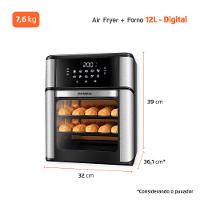 Fritadeira Air Fryer Forno Oven 12L 220V - Mondial - 5