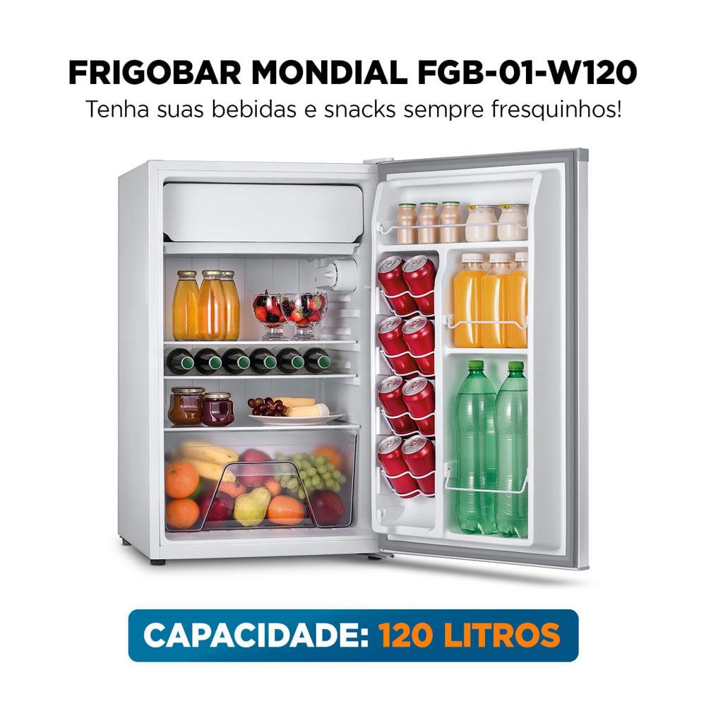 Frigobar Mondial 120 Litros Porta Reversível Branco FGB-01-W120 220v - 2