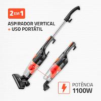 Aspirador de Pó Vertical Mondial Turbo Cycle 1100W AP-35 Preto/Laranja 127V - 2