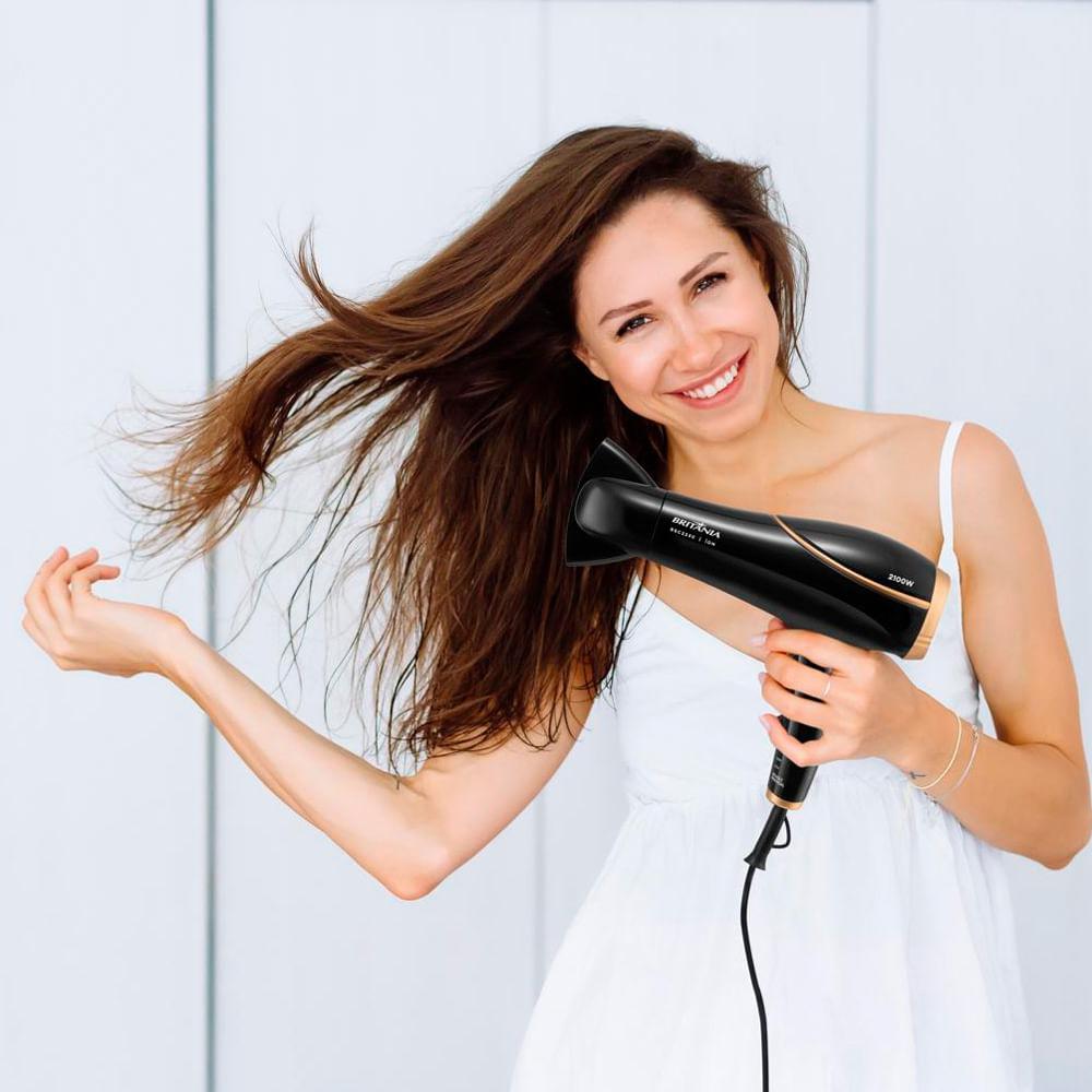 Secador De Cabelos Britânia 2100W BSC2250 Preto Bivolt - 9