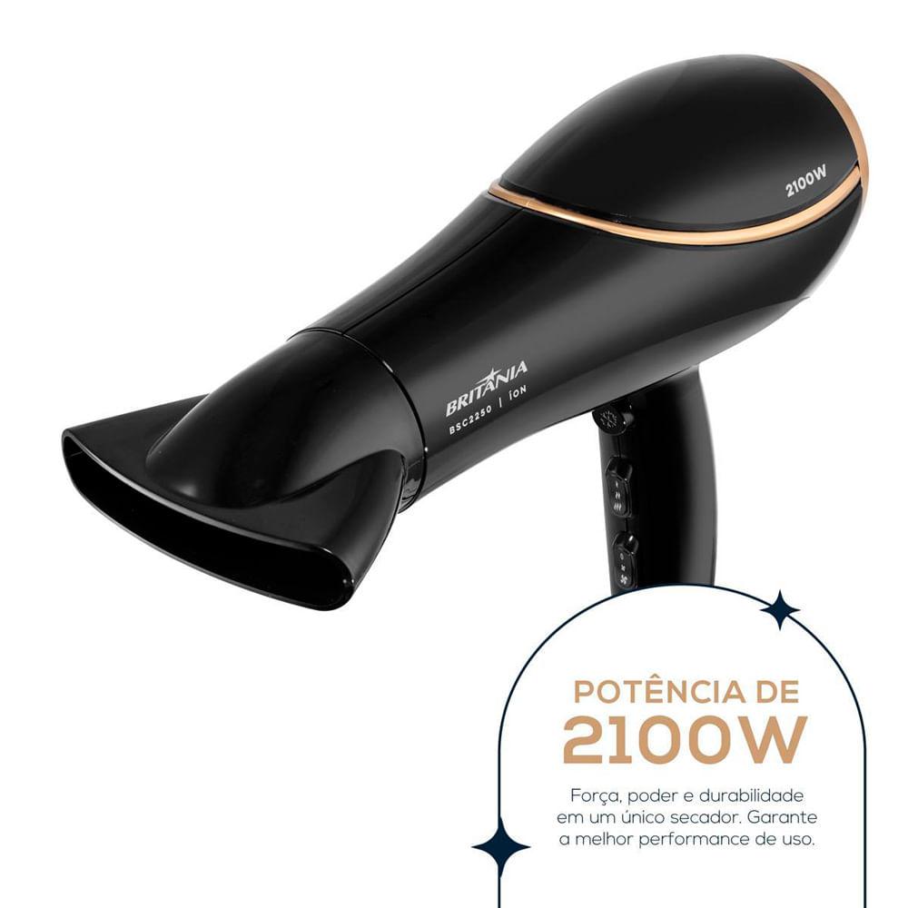 Secador De Cabelos Britânia 2100W BSC2250 Preto Bivolt - 10