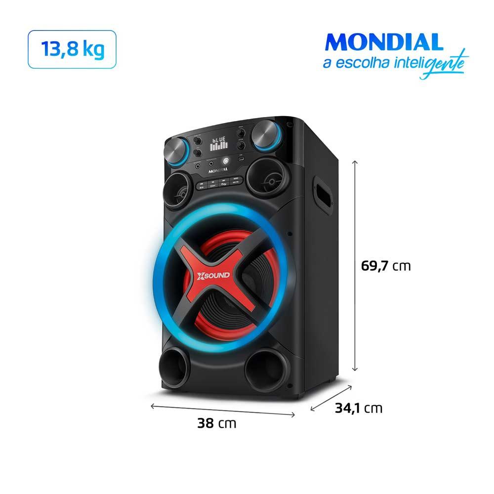 Torre de Som Mondial TM-1200, Luzes, Bluetooth, 1200 W RMS, APP - 8