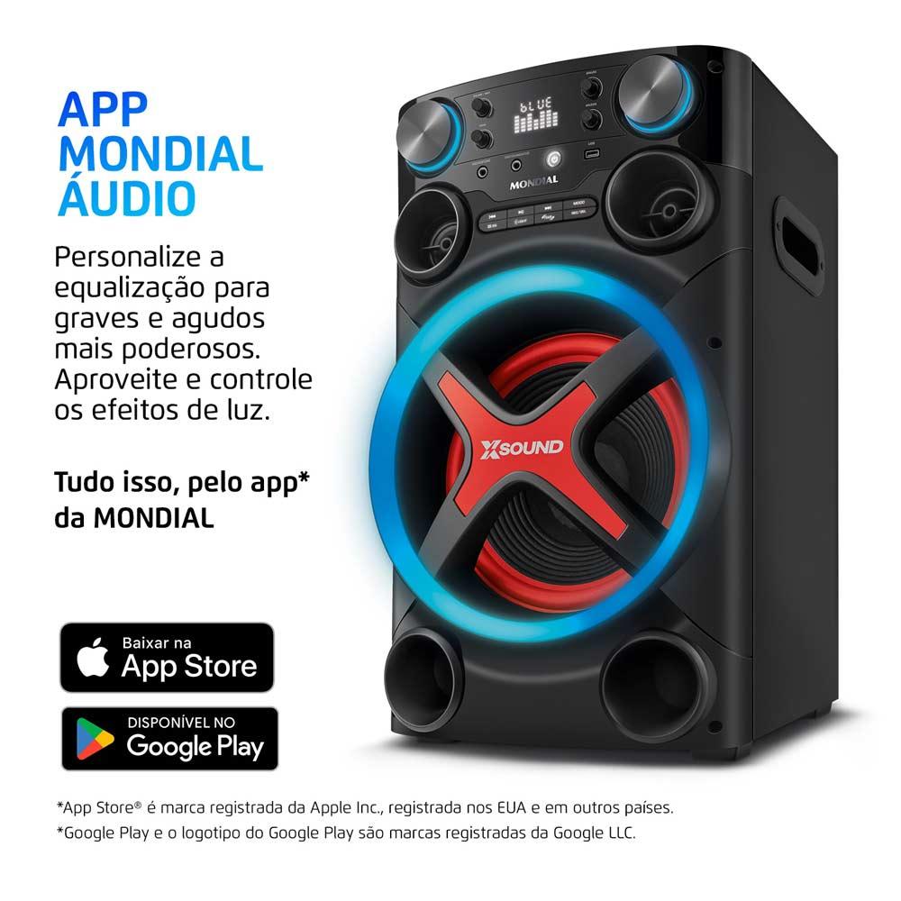 Torre de Som Mondial TM-1200, Luzes, Bluetooth, 1200 W RMS, APP - 2