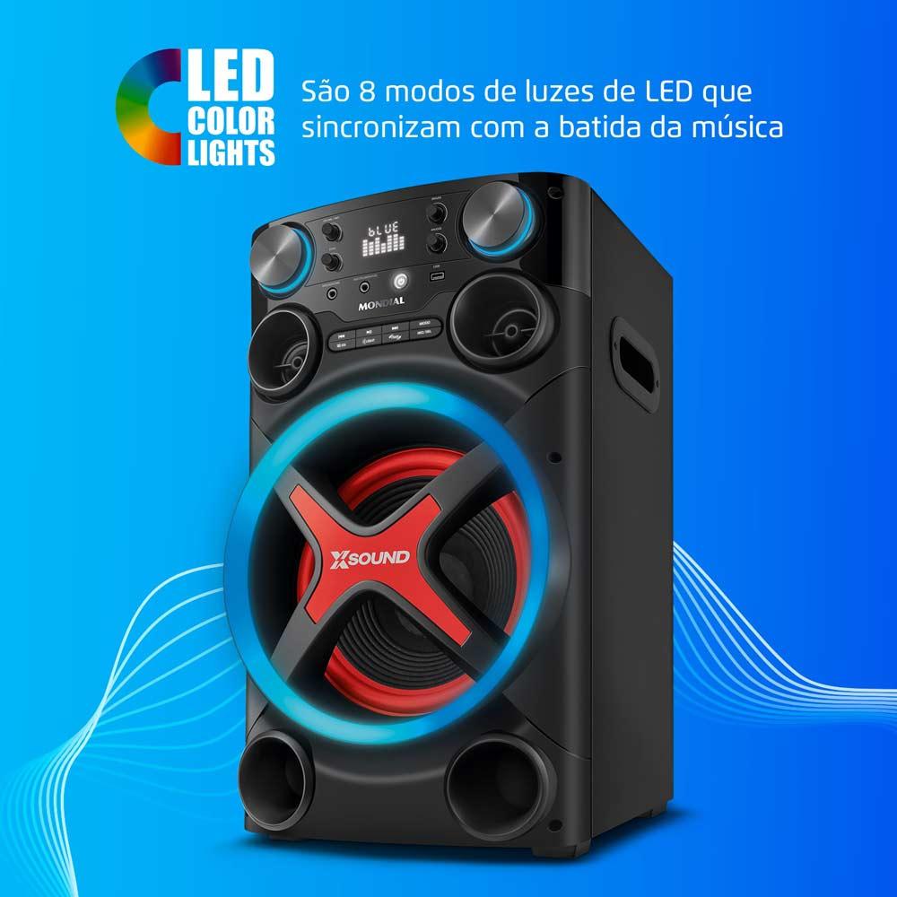 Torre de Som Mondial TM-1200, Luzes, Bluetooth, 1200 W RMS, APP - 3