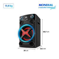 Torre de Som Mondial TM-1200, Luzes, Bluetooth, 1200 W RMS, APP - 8