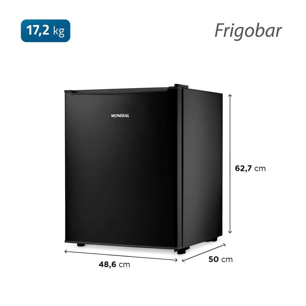 Frigobar Mondial 73 Litros Porta Reversível Preto FGB-01-B80 127V - 7