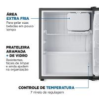 Frigobar Mondial 73 Litros Porta Reversível Preto FGB-01-B80 127V - 3