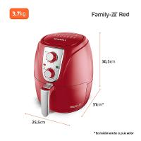 Fritadeira Sem Óleo Air Fryer 3,2L, Mondial Vermelho e Inox 1500W  AF-34-R 127V - 6