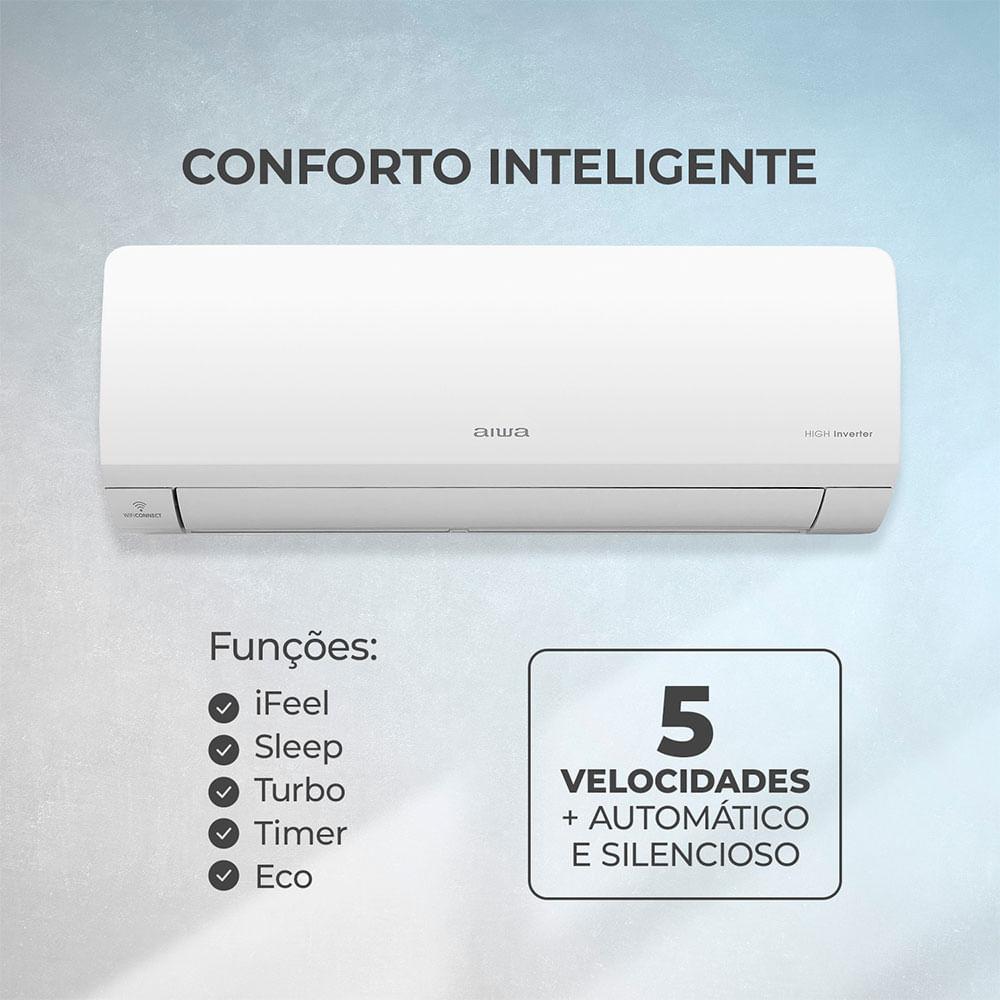 Ar Condicionado Split 9000 BTU's Inverter Aiwa Branco 220V - 10