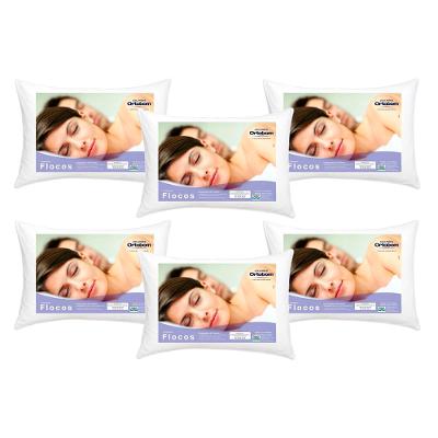 Kit 6 Travesseiros Ortobom Flocos