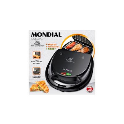 Grill e Sanduicheira Mondial Fast Grill S12 Preta - 750W 127V