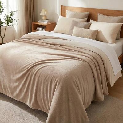 Manta Fleece Lisa Casal Bege - Andreza