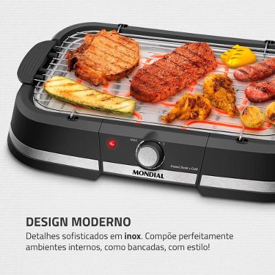 Churrasqueira Elétrica Mondial CH-08-BI 2000W Preto 220V