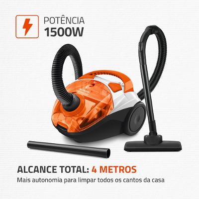 Aspirador de Pó Hepa Mondial Turbo AP-15 - 1500W 220V