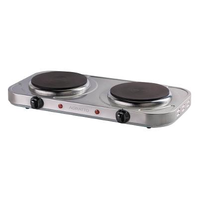 Fogão de Mesa Elétrico 2 Bocas Agratto FM-01 Inox 127V 2000W