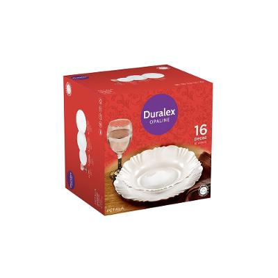 Aparelho de Jantar Nadir Pétala em Vidro 16 Peças