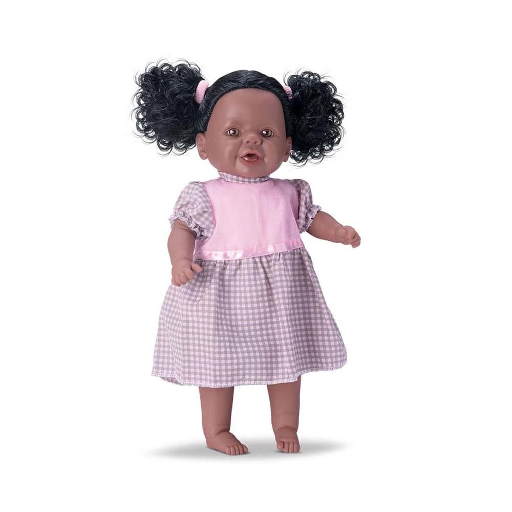 Boneca Bambola Dina Negra Faz Xixi na Fralda - 9