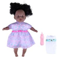 Boneca Bambola Dina Negra Faz Xixi na Fralda