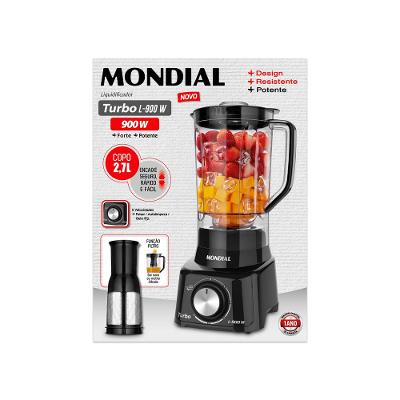 Liquidificador Mondial Turbo Full Black L-900-FB Preto - 127V